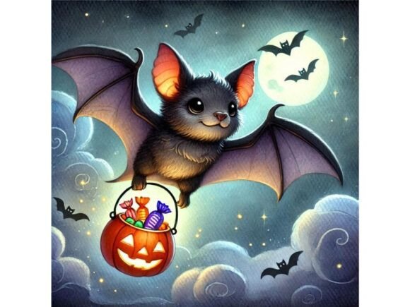3D Friendly Bat with a Glowing C: A Versatile Digital Asset