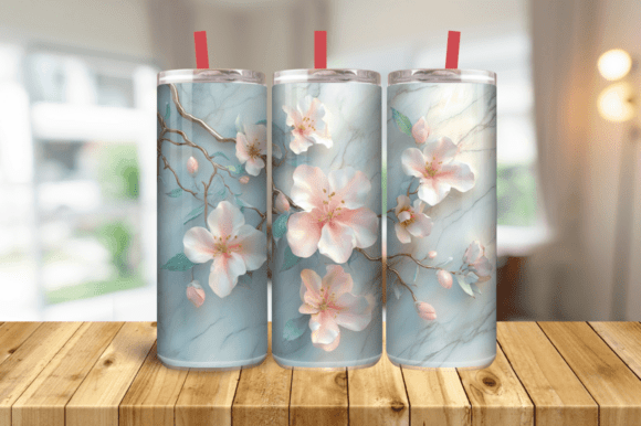 3D Spring Floral 20 Oz Skinny Tumbler: A Stylish and Functional Beverage Holder
