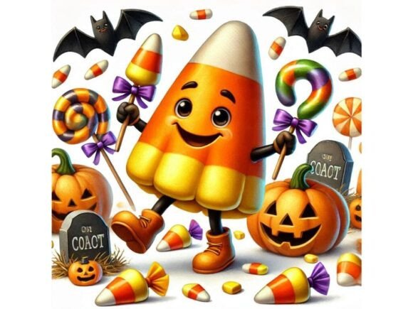 Adorable 3D Candy Corn Character for Your Projects