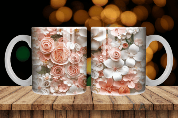 Discover the Magic of 3D Flower Mug Wrap 3D Sublimation Mugs