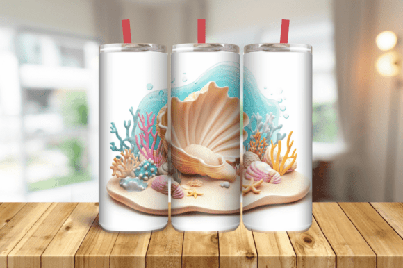 Elevate Your Tumbler Designs with the 3D Seashell Tumbler 3D Tumbler Wrap