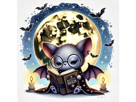 Embrace the Charm of a 3D Cute Bat Wearing Tiny Glasses