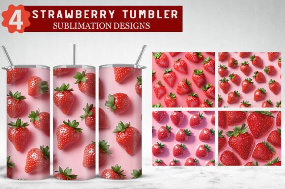 Enhance Drinkware with 3D Strawberry Tumbler Wrap