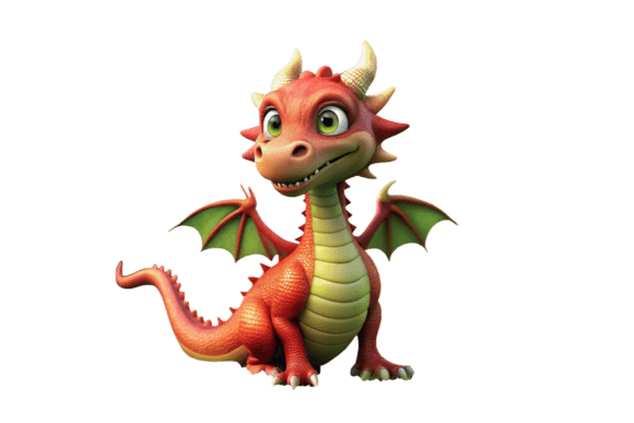 Enhance Your Designs with 3D Cute Dragon PNGs