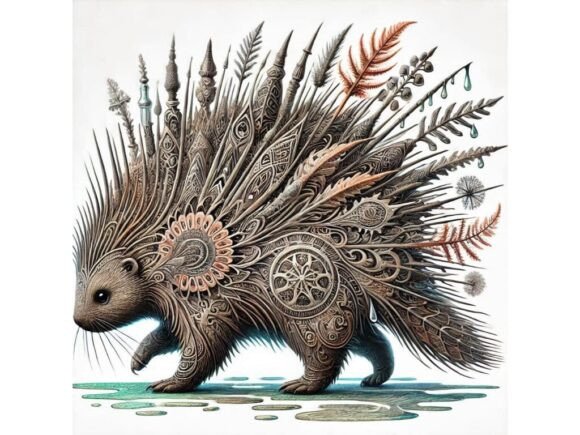 Explore A 3D Porcupine with Intricately Detailed