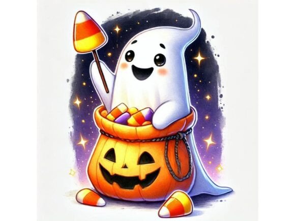 Explore the Versatility of a 3D Happy Ghost Popping out of a Glow