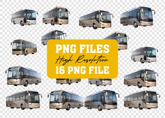Explore the Versatility of PNG City Bus Mega Bundle 3D Transparent