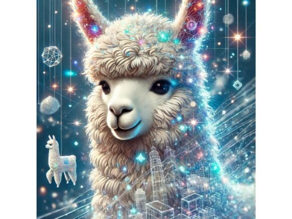 Exploring the Unique Charm of a 3D Alpaca with Glittery Ears