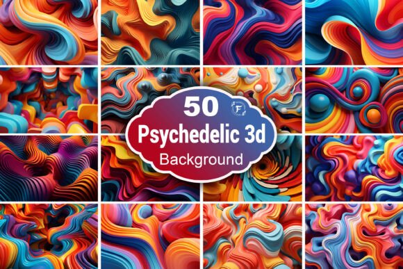 Exploring the Vibrant World of Abstract Psychedelic 3D Backgrounds