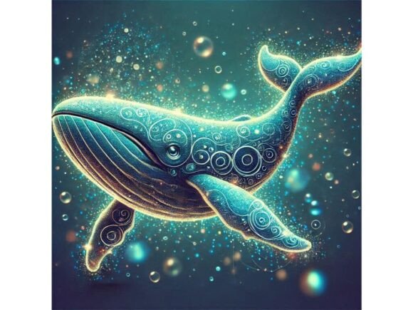 Strategic Use of A 3D Whale with Glittering Skin for Enhanced Branding and Creativity