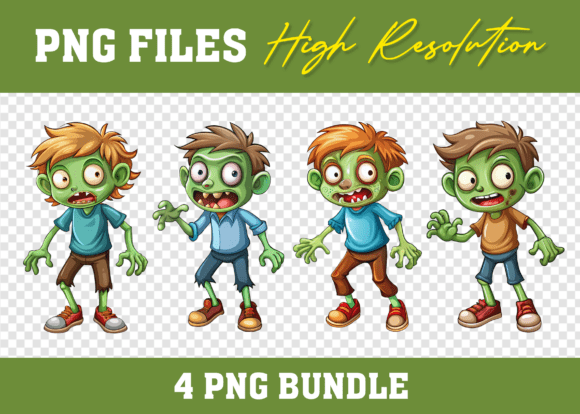 Unlock Your Creativity with 3D Green Zombie in Cartoon PNG Bundle