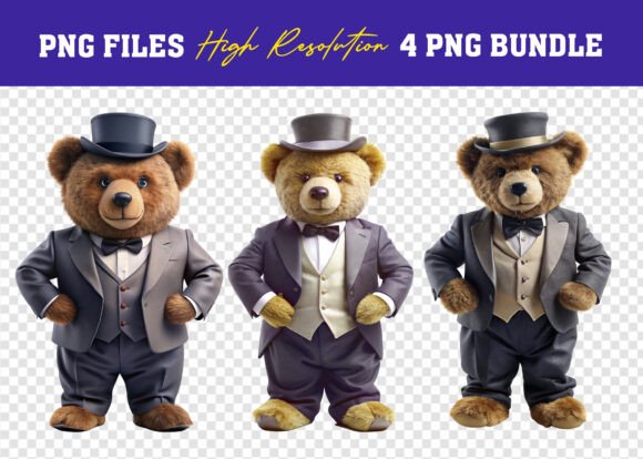 Unlock Your Creativity with the 3D Cartoon Tuxedo Bear Mega Bundle
